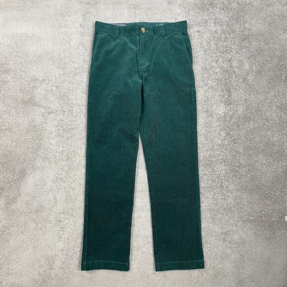 NWT Vineyard Vines Boys Corduroy Breaker Pants 16 Charleston Green Adjustable - Picture 1 of 12
